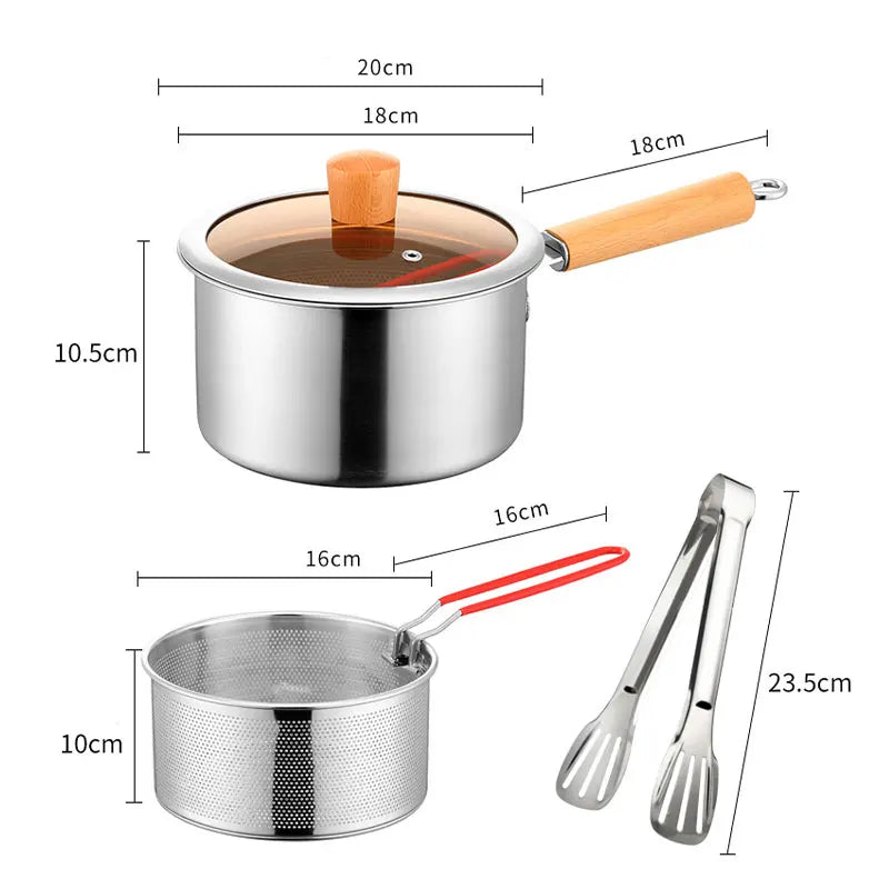 Compact Kitchen Fryer Pot
