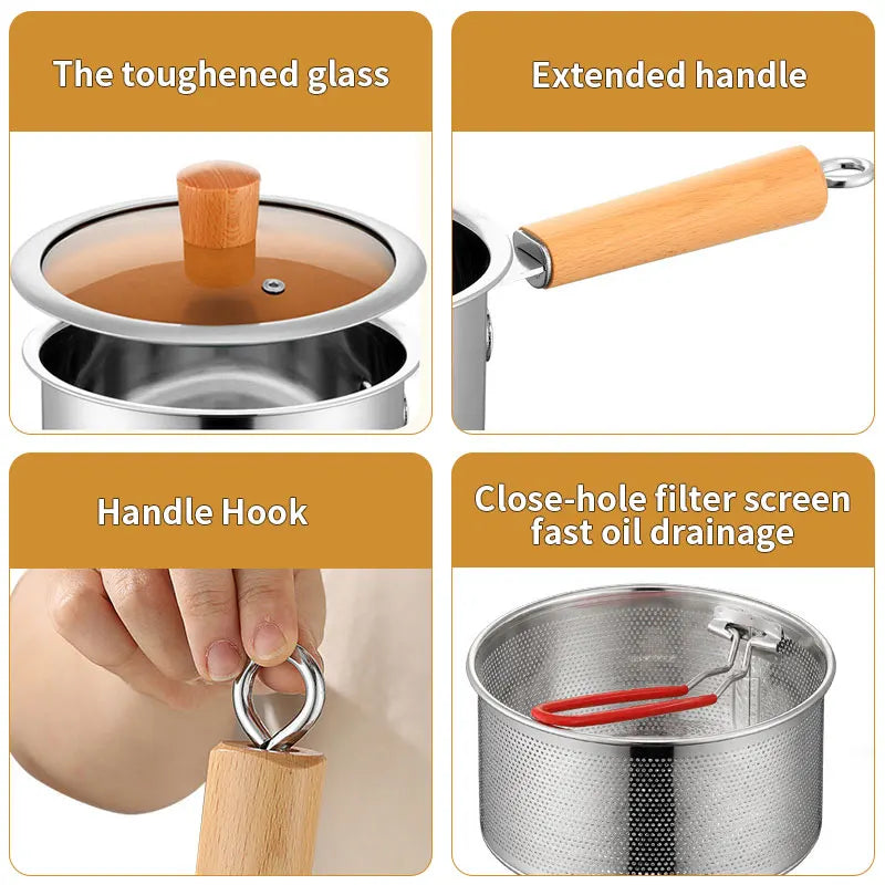 Compact Kitchen Fryer Pot